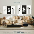 thumbnail image 4 of Elephant Stock Geometric Mountain Ii Bw Wall Art - Horizontal Multi Panel Canvas - Dining Room Wall Decor - Abstract Multi Panel - White And Black Decor - 50" x 32", 4 of 8