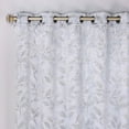 thumbnail image 2 of Superior Blackout Leaves Curtains Set of 2, Light Filtering Grommet Curtain Panel Set, Silver-Silver, 70"W x 84"L, 2 of 8