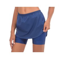Women's Cycling Skirts Built-in 3D Padded Shorts with Hidden Pocket Athletic Breathable Biking Skort Deep Blue M