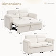 thumbnail image 4 of Bonzy Home Modular Corduroy Sectional Sofa with Pull Out Sleeper, Convertible L-Shaped Couch, Free Combination Upholstered Sofa Bed for Living Room, 4 of 11