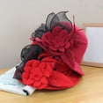 thumbnail image 4 of MEICHEN Elegant Flower Decoration Bucket Hat for Pretty Women Fashion Fall Church Cloche Hat Solid Vintage Bowler Hat, 4 of 5