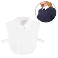 thumbnail image 2 of Women'S Fake Collar Detachable Collar Blouse Half Shirts False Collar（White, Black）-White-Style:Round Tip Cotton;, 2 of 7