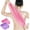 Pink,purple, variant on 2Pcs Back Scrubber for Shower Exfoliating Washcloth Back Cloth Body Extended Length Scrubber Towel Nylon Exfoliating Stretchable Pull Strap Wash Cloth for Bath Body Scrub Washcloth