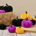 thumbnail image 2 of 12Pcs Small Rustic Faux Velvet Pumpkins Decorative Pumpkins Foam Pumpkins for Fall Thanksgiving Halloween Table Centerpiece Decor, 2 of 7