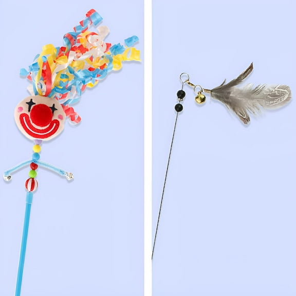 BESTSKY 2Pcs Interactive Cat Toy,Adjustable Fun Design Interactive Cat Toys,Interactive Toy Reach Interactive Cat Toys for Indoor Cats,Style1