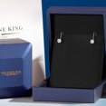 thumbnail image 5 of Gem Stone King 14K Yellow Gold White Topaz Earrings for Women | 0.66 Cttw | Gemstone November Birthstone | Round 4MM, 5 of 6