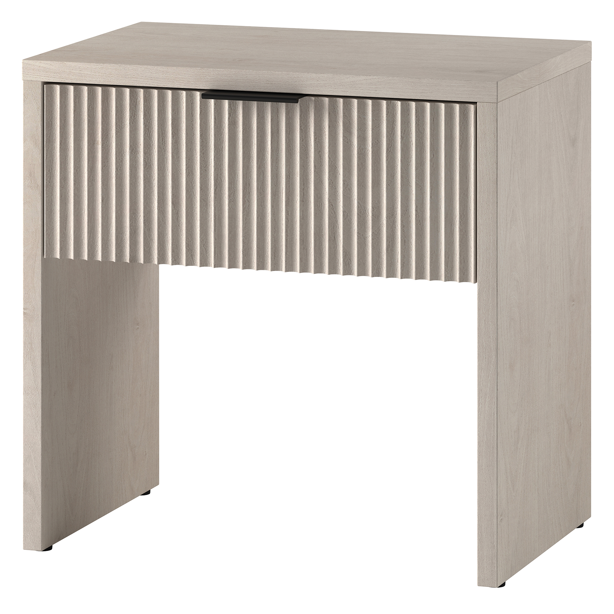 Kenslow 24" Wide Rectangular Fluted Nightstand in Alder White
