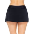 thumbnail image 2 of Women's Leilani J720069 Solid Island Board Skirt Swim Bottom (Black 16), 2 of 3
