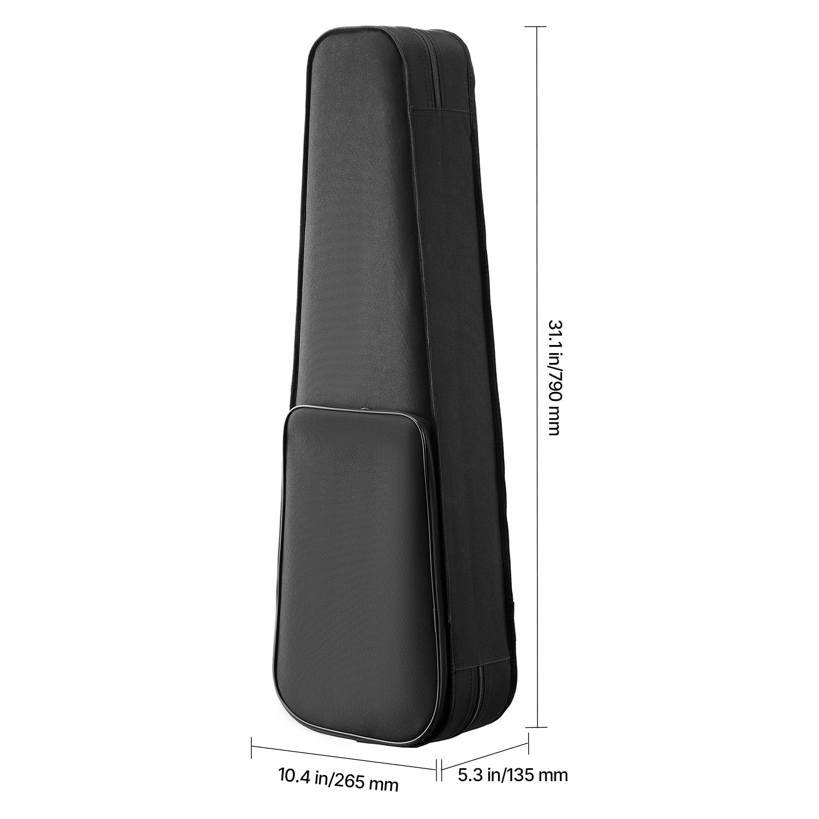 KFFKFF 4/4 Full Size Violin Case, Waterproof Nylon, Lightweight Travel Bag, Plush Interior, Dual Shoulder Straps, Scratch-Resistant, Triangular Design, for Violin, Black