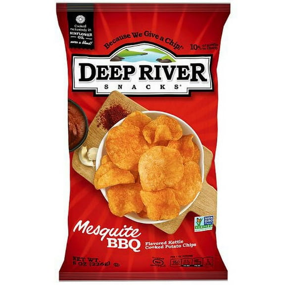 Deep River Mesquite BBQ Kettle Chips, 8oz