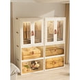 thumbnail image 2 of Garde-robe Pliable Simple Armoire Portable Armoire à Vêtements Chambre Chambre de Bébé Armoire Installation Rapide Gratuite Commode Armoire de Rangement, 2 of 2