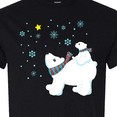 thumbnail image 4 of Inktastic Christmas Polar Bear and Cub with a Star T-Shirt, 4 of 5