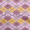 thumbnail image 1 of oneOone Viscose Jersey Purple Fabric Check Sewing Craft Projects Fabric Prints By Yard 60 Inch Wide, 1 of 5