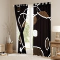 thumbnail image 3 of Castle Fairy Teens Geometric Circle Stripes Blackout Curtains Set of 2 (52x84 Each),Minimalist Lines Window Curtains,Abstract Mid Century Curtains and Drapes,Lightweight Room Decor, 3 of 6