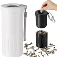 thumbnail image 2 of 1 Pc Sunflower Seed Spit Cup with Seed Storage & Shell Disposal Sunflower Seed Holder and Spit Cup, Portable 2-in-1 Seed Storage and Shell Disposal Cup, Snack Cup for Car, Road Trip, 7.08 Inch, White, 2 of 9