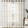 thumbnail image 3 of Delta Burnout Sheer Extra Wide 108 x 84 in. Grommet Curtain Panel Pair, 3 of 4