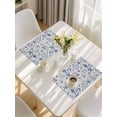 thumbnail image 5 of Navy Blue Coastal Placemats Set of 8, Nautical Ocean Shell Starfish Sea Rustic Placemats for Dining Table, Place Mats for Kitchen Tabletop, Waterproof Wipeable Dining Table Mats Set, 5 of 9