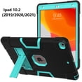 thumbnail image 5 of Dteck Case for Apple iPad 9th Generation 10.2-inch (2021),Shockproof Rubber Armor 3-Layer Protection Case Hybrid Hard Kicstand Cover for iPad 10.2" 9th Gen 2021/8th Gen 2020/7th Gen 2019,Black+Mint, 5 of 6