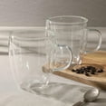 thumbnail image 4 of Mr. Coffee Retro Machiatto 2 piece 16 Ounce Double Wall Insulated Glass Mug Set, 4 of 5