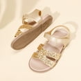 thumbnail image 3 of DREAM PAIRS Girls Sandals Open Toe Princess Flat Sandals Strappy Summer Shoes Toddler/Little Kid, 3 of 5