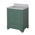 thumbnail image 3 of Nantucket 30" Bathroom Vanity with Sage Green Cabinet and Carrara Marble Top, 3 of 6