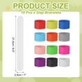 thumbnail image 2 of Slap Bracelets 8.5" x 1", 16 Pcs Silicone Slap Bracelet Bulk Blank Snap Band Soft Wristband for Party Favor DIY Gifts Classroom Birthday Crafts, White, 2 of 6