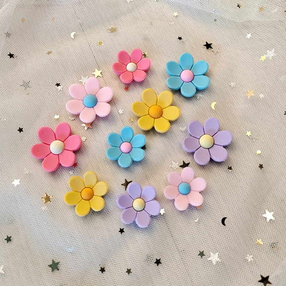 Spring Summer Colorful Flower Cake Cupcake Decorations Toppers Party Dessert Accessories