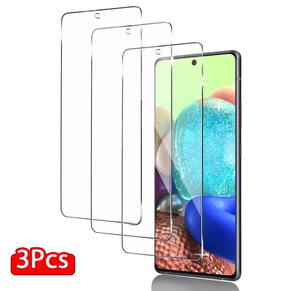 ZYQEEE HD Glass Film for Samsung Galaxy A71 6.7" Tempered Glass Screen Protector, Anti-Scratch, Bubble-Free, Easy Install, 3 Pack
