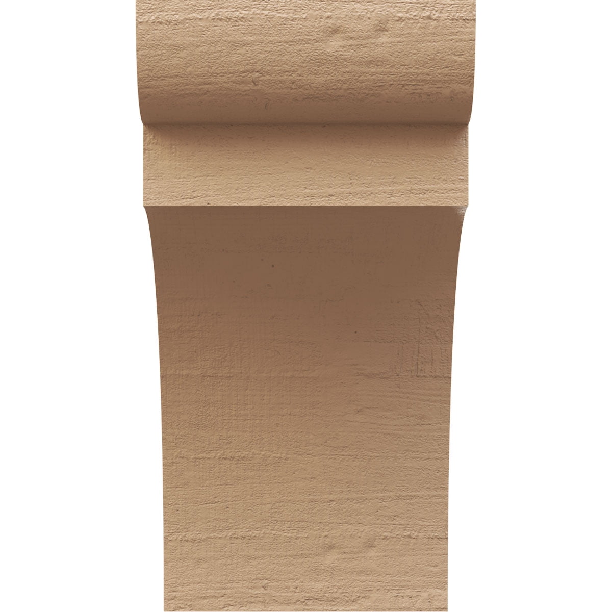 12"W x 12"D x 24"H Wide Yorktown Rough Cedar Woodgrain TimberThane Corbel, Primed Tan