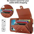 thumbnail image 4 of for Motorola Moto Razr+ 2023 Case with RFID Blocking, Moto Razr Plus Wallet Phone Case with Card Holder Women Girls PU Leather Kickstand Motorola Razr+ 2023 Wallet Phone Case Brown, 4 of 14