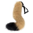 thumbnail image 1 of Colgante de cola de animal 3D para Halloween, con pompones y soporte para mujer, cola peluda de moda, 50 cm, cola de peluche para Halloween, 1 of 5