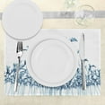 thumbnail image 3 of Ambesonne Teal White Place Mats Set of 4, X-Ray Floral Nature, Standard Size, Teal White, 3 of 6