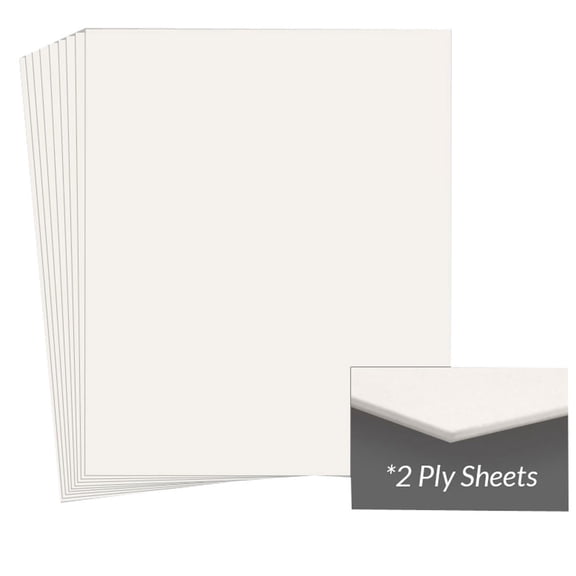 Archival Methods Conservation Mat Board, 11x14", 2 Ply, Pearl White, Package of 25