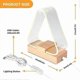 thumbnail image 3 of Triangular Bedside Table Lamp LED Decorative Bedside Lamp Warm White Lamp USB Charger Acrylic Lamp Bedroom Living Room Table, 3 of 4