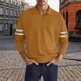 thumbnail image 2 of Camisa De Botones Para Hombre Camisas de manga larga con cremallera para hombre Camisas de negocios informales de ajuste regular para hombres Trajes de primavera (Brown, S), 2 of 3