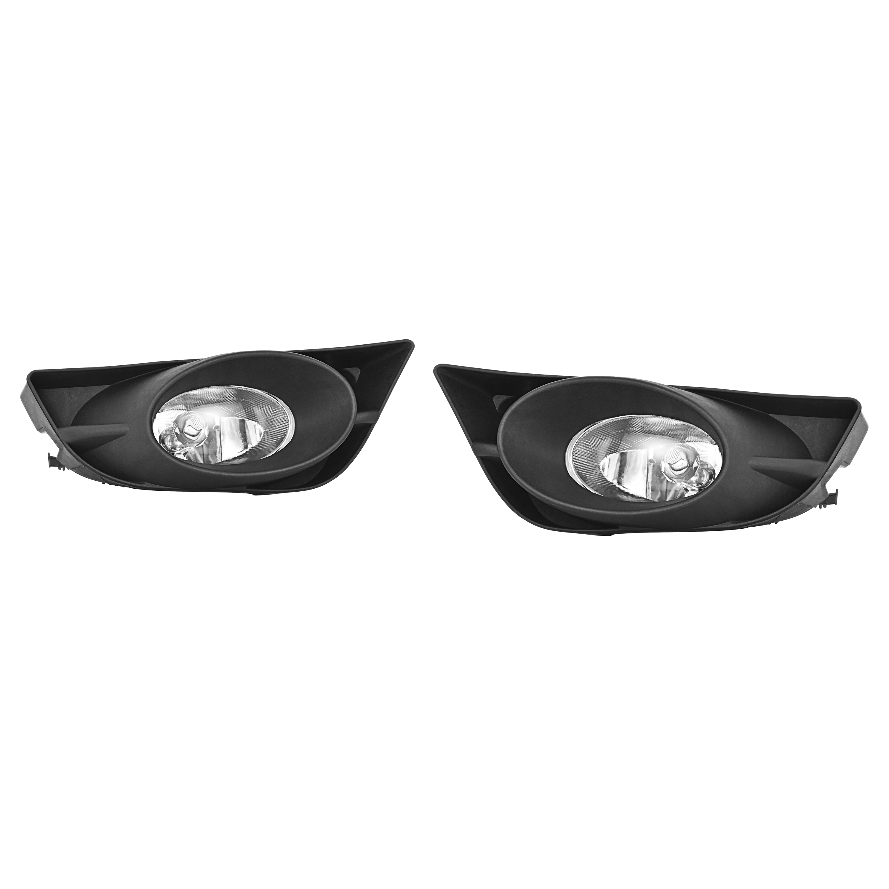 Kojem Pair Fog Lights w/Fog Light Bezel for 2009-2011 Honda Fit Fog Lamp Assembly w/Bulbs Replacement for HO2593122 HO2592122