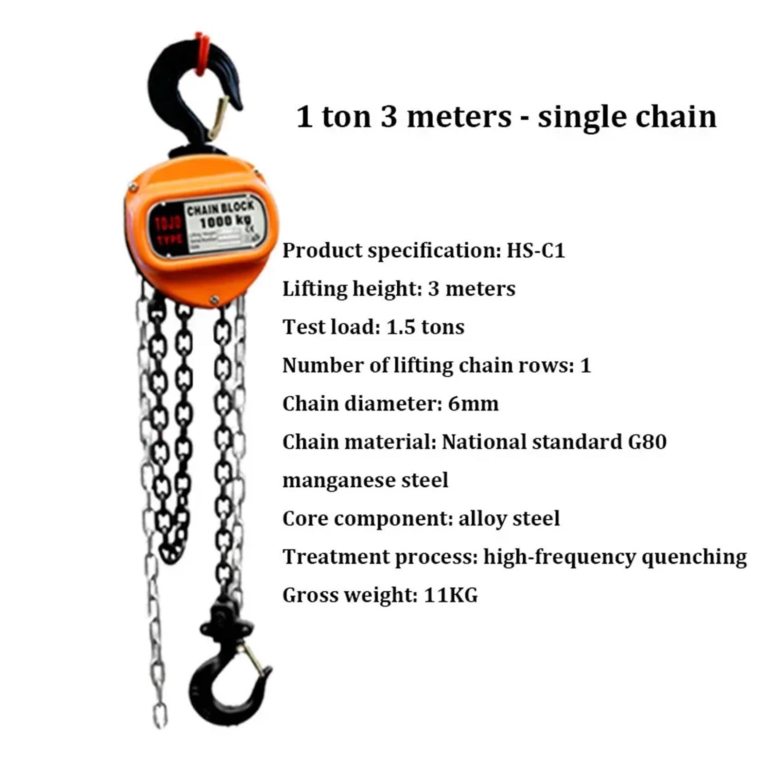 Hand Chain Hoist Winch Portable Hoist, Lift Hoist Construction Small Crane Manual Lever Block Lifting