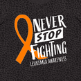 thumbnail image 4 of Inktastic Never Stop Fighting Leukemia Awareness Orange Ribbon Women's Plus Size T-Shirt, 4 of 5