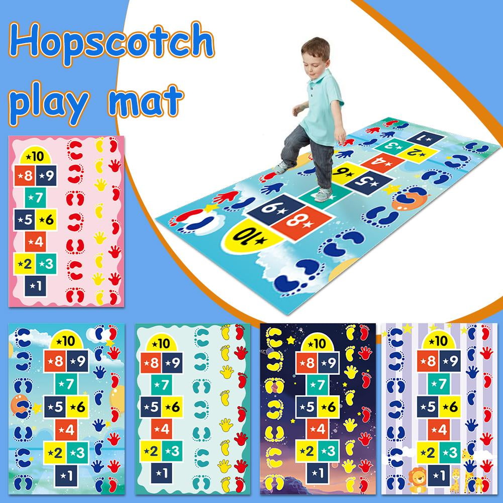 Kids Hopscotch Play Mat Children Jump Pad Family Kindergarten Indoor