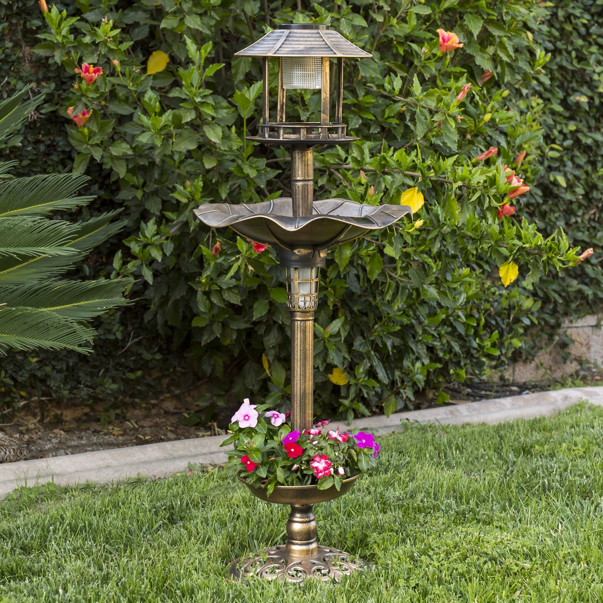 Best Choice Products Decorative Garden Solar Powered Led Pedestal