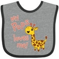 thumbnail image 3 of Inktastic My Pops Loves Me Cute Giraffe Boys or Girls Baby Bib, 3 of 4
