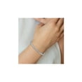 thumbnail image 3 of Gem & Harmony 10K White Gold Stretch Bangle Bracelet for Women, 3 of 5