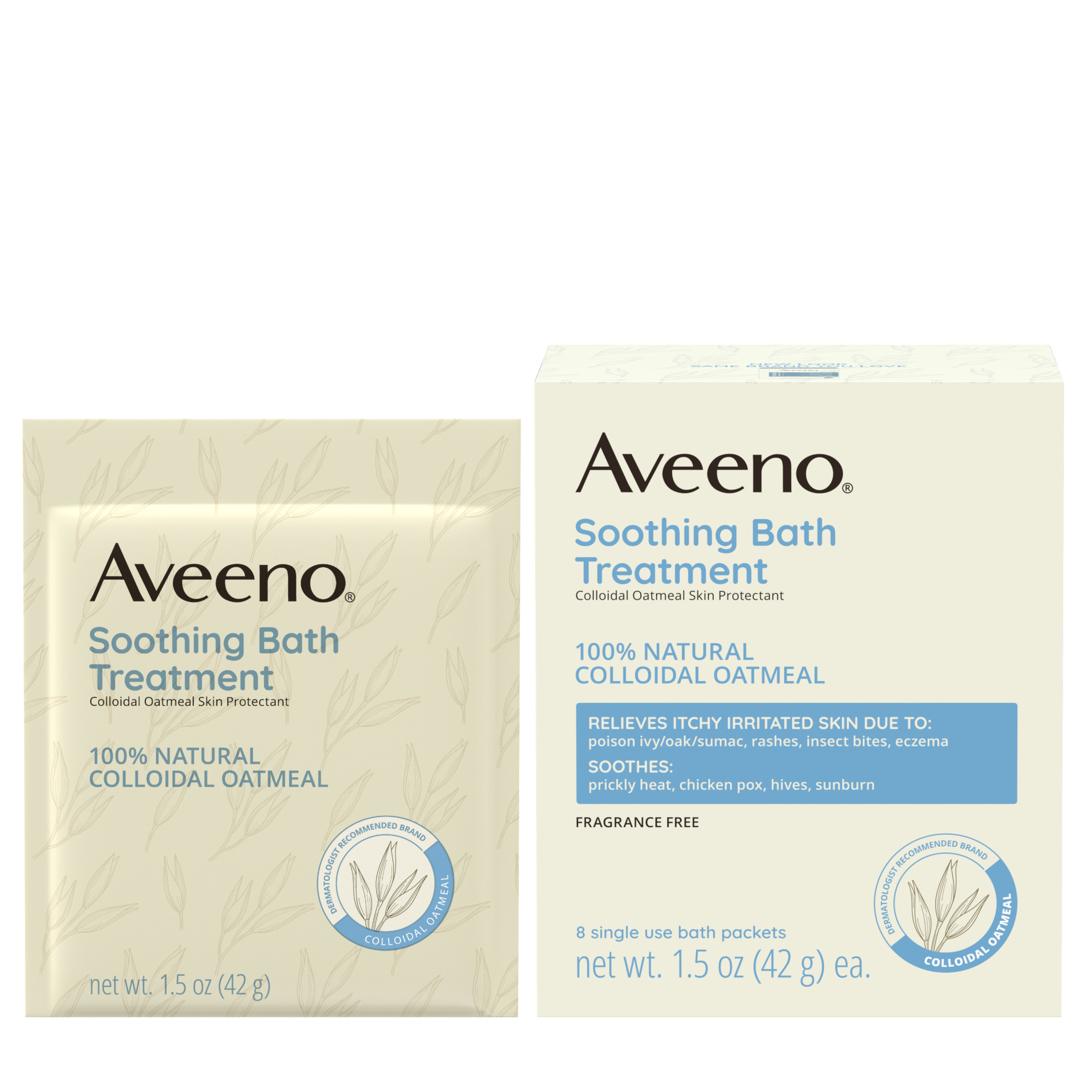 Aveeno Soothing Bath Soak for Eczema, Natural Colloidal Oatmeal, 8 Ct. - image 4 of 11
