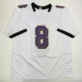 thumbnail image 3 of Autographed/Signed Lamar Jackson Baltimore White Block Football Jersey JSA COA, 3 of 3