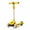 Yellow + Polypropylene, variant on Kids 3-Wheel Scooter with Buildable Blocks, PU Flashing Wheels & Folding Design - 5-Height Adjustable, One-Touch Brake for Ages 3-9