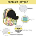 thumbnail image 4 of Geometric Shapes Textured Print Backpack, Laptop Bookbag for School College Work, Large Capacity Daypack with Pockets, Ideal Gift for College Students, 4 of 6