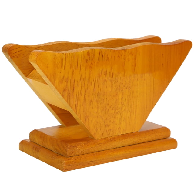 Dispensador de contenedor de almacenamiento de madera en forma de V reutilizable para encimera de soporte de papel de filtro de café