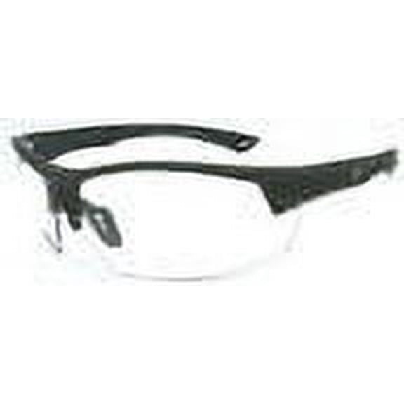 Shooter's Edge Bravo Safety BiFocal ANSI Z87.1 Shooting Glasses Clear w Matte Black -  3.00 Power