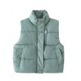 thumbnail image 2 of Esaierr Toddler Boys Puffer Vest Jacket Kids Winter Vest Coat Warm Sleeveless Jacket Outerwear Zip Cotton Jacket for 3-12Y, 2 of 5