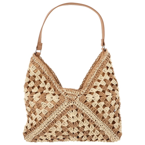 HONMEET Large Lightweight Woven Beach Tote Bag for Women, 32.8x30.7x0.6 Inch, Ideal for Travel, Pool, Beach, and Everyday Use